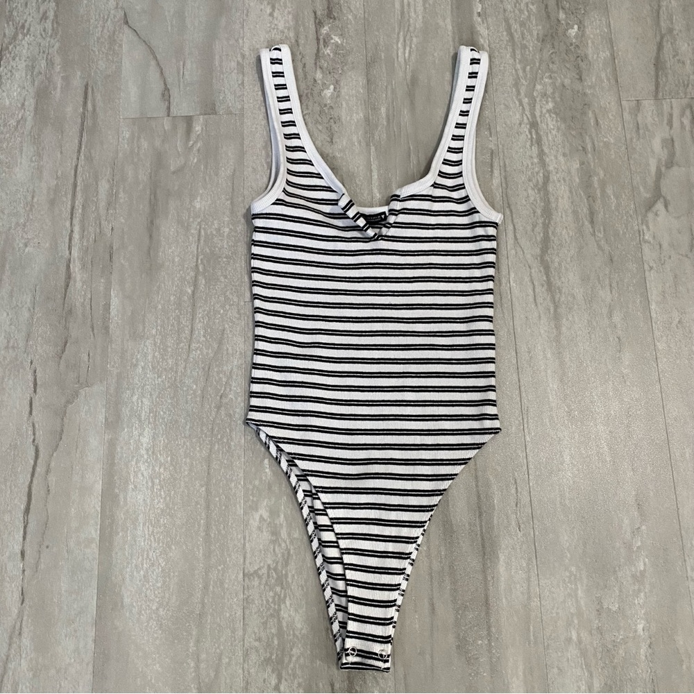 Zara black and white tank bodysuit